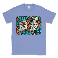 Colony Blue gemstone leopard cowhide brushstroke Classic Tee - AdoDesignShop