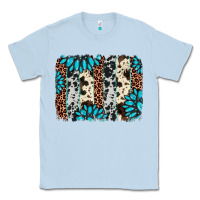 Dusty Blue gemstone leopard cowhide brushstroke Classic Tee - AdoDesignShop
