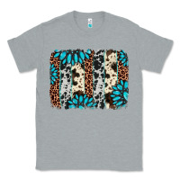 Heather Grey gemstone leopard cowhide brushstroke Classic Tee - AdoDesignShop
