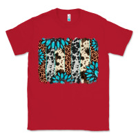 Red gemstone leopard cowhide brushstroke Classic Tee - AdoDesignShop