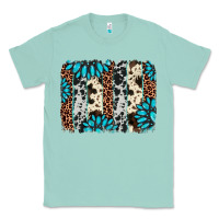 Seafoam gemstone leopard cowhide brushstroke Classic Tee - AdoDesignShop