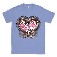Colony Blue western cowhide heart Classic Tee - CowhideDigitalArt