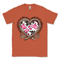 Copper western cowhide heart Classic Tee - CowhideDigitalArt