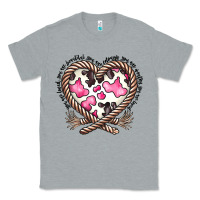 Heather Grey western cowhide heart Classic Tee - CowhideDigitalArt