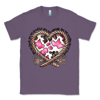 Lavender western cowhide heart Classic Tee - CowhideDigitalArt