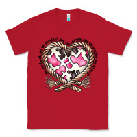 Red western cowhide heart Classic Tee - CowhideDigitalArt