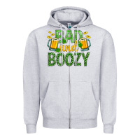 Heather Grey Bad And Boozy St. Patricks Zipper Hoodie - BundleAndBundleShop
