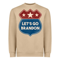 Mushroom Let's Go Brandon Shield Patch Heavyweight Sweatshirt - Jasminsmagicworld