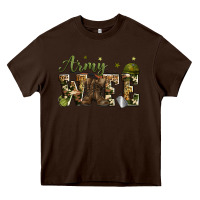 Chocolate Brown army wife Heavy Core Tee - Zillion Design Studio