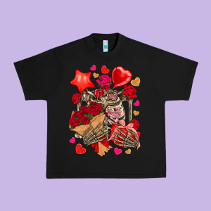 Valentines Day Skeleton Urban Heavy Tee Designed By Nancycooperartshop
