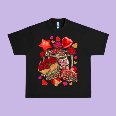 Valentines Day Skeleton Urban Heavy Tee Designed By Nancycooperartshop