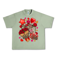 Oil Green valentines day skeleton Urban Heavy Tee - NancyCooperArtShop