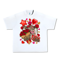 White valentines day skeleton Urban Heavy Tee - NancyCooperArtShop