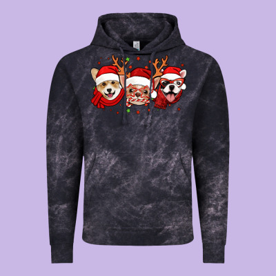 Christmas Dogs Corgi Chihuahua Frenchie Vintage Hoodie Designed By Jasminsmagicworld