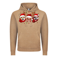 Vintage Coffee christmas dogs corgi chihuahua frenchie Vintage Hoodie - Jasminsmagicworld