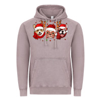 Vintage Zinc christmas dogs corgi chihuahua frenchie Vintage Hoodie - Jasminsmagicworld