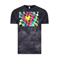 Cloud Black tie dye hearth shaped race flag background 3200x2400 Vintage Tee - AdoDesignShop