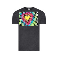 Vintage Black tie dye hearth shaped race flag background 3200x2400 Vintage Tee - AdoDesignShop