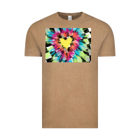 Vintage Coffee tie dye hearth shaped race flag background 3200x2400 Vintage Tee - AdoDesignShop