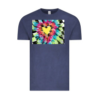 Vintage Denim tie dye hearth shaped race flag background 3200x2400 Vintage Tee - AdoDesignShop
