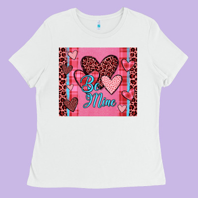 Be Mine Heart Tumbler Ladies Tee Designed By Jahusdesignshop