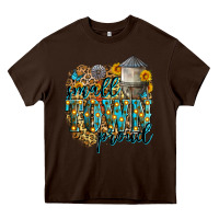 Chocolate Brown small town proud Heavy Core Tee - Zillion Design Studio