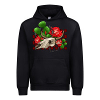 Black bullskull rose and cactus olivia Urban Hoodie - OliviaCreatesArt
