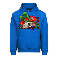 Cobalt bullskull rose and cactus olivia Urban Hoodie - OliviaCreatesArt