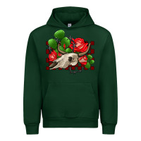 Forest Green bullskull rose and cactus olivia Urban Hoodie - OliviaCreatesArt
