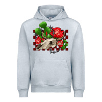Heather Grey bullskull rose and cactus olivia Urban Hoodie - OliviaCreatesArt