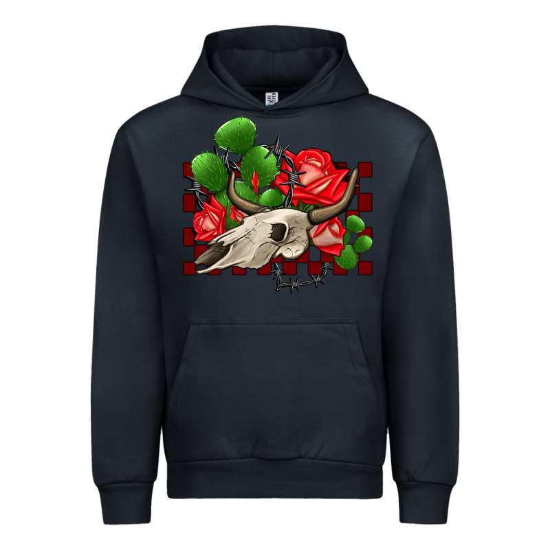 Bullskull Rose And Cactus Olivia Urban Hoodie by OliviaCreatesArt | Teevron