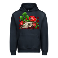 Navy bullskull rose and cactus olivia Urban Hoodie - OliviaCreatesArt