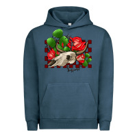 Pigment Midnight Navy bullskull rose and cactus olivia Urban Hoodie - OliviaCreatesArt