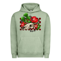 Pigment Oil Green bullskull rose and cactus olivia Urban Hoodie - OliviaCreatesArt