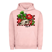 Pigment Salmon bullskull rose and cactus olivia Urban Hoodie - OliviaCreatesArt