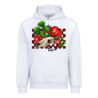 White bullskull rose and cactus olivia Urban Hoodie - OliviaCreatesArt