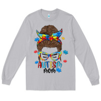 Moon Dust messy bun autism mom Long Sleeve Tee - MaliasSmallBusiness