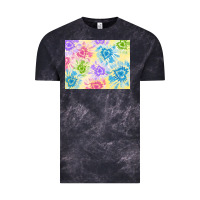 Cloud Black tie dye heart shaped background 3200x2400 Vintage Tee - AdoDesignShop