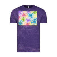 Cloud Purple tie dye heart shaped background 3200x2400 Vintage Tee - AdoDesignShop