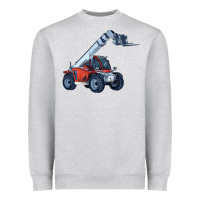 Heather Grey Telehandler Heavyweight Sweatshirt - LillyAllenDesigns