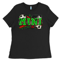 Black mini soccer Ladies Tee - Zillion Design Studio