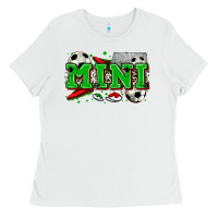 White mini soccer Ladies Tee - Zillion Design Studio