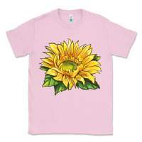 Bubblegum Pink starburst greenburst sunflower Classic Tee - LillyAllenDesigns