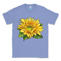Colony Blue starburst greenburst sunflower Classic Tee - LillyAllenDesigns