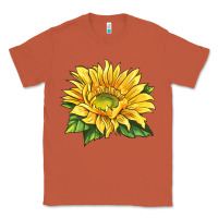 Copper starburst greenburst sunflower Classic Tee - LillyAllenDesigns