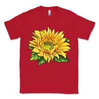 Red starburst greenburst sunflower Classic Tee - LillyAllenDesigns