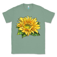 Sage starburst greenburst sunflower Classic Tee - LillyAllenDesigns