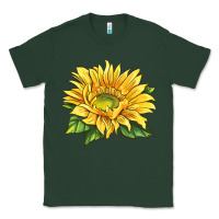 Sports Green starburst greenburst sunflower Classic Tee - LillyAllenDesigns