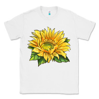 White starburst greenburst sunflower Classic Tee - LillyAllenDesigns