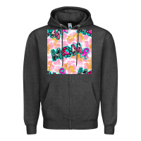 Charcoal Heather Breast Cancer Awareness Mom With Leopard Patterns Zipper Hoodie - BundleAndBundleShop